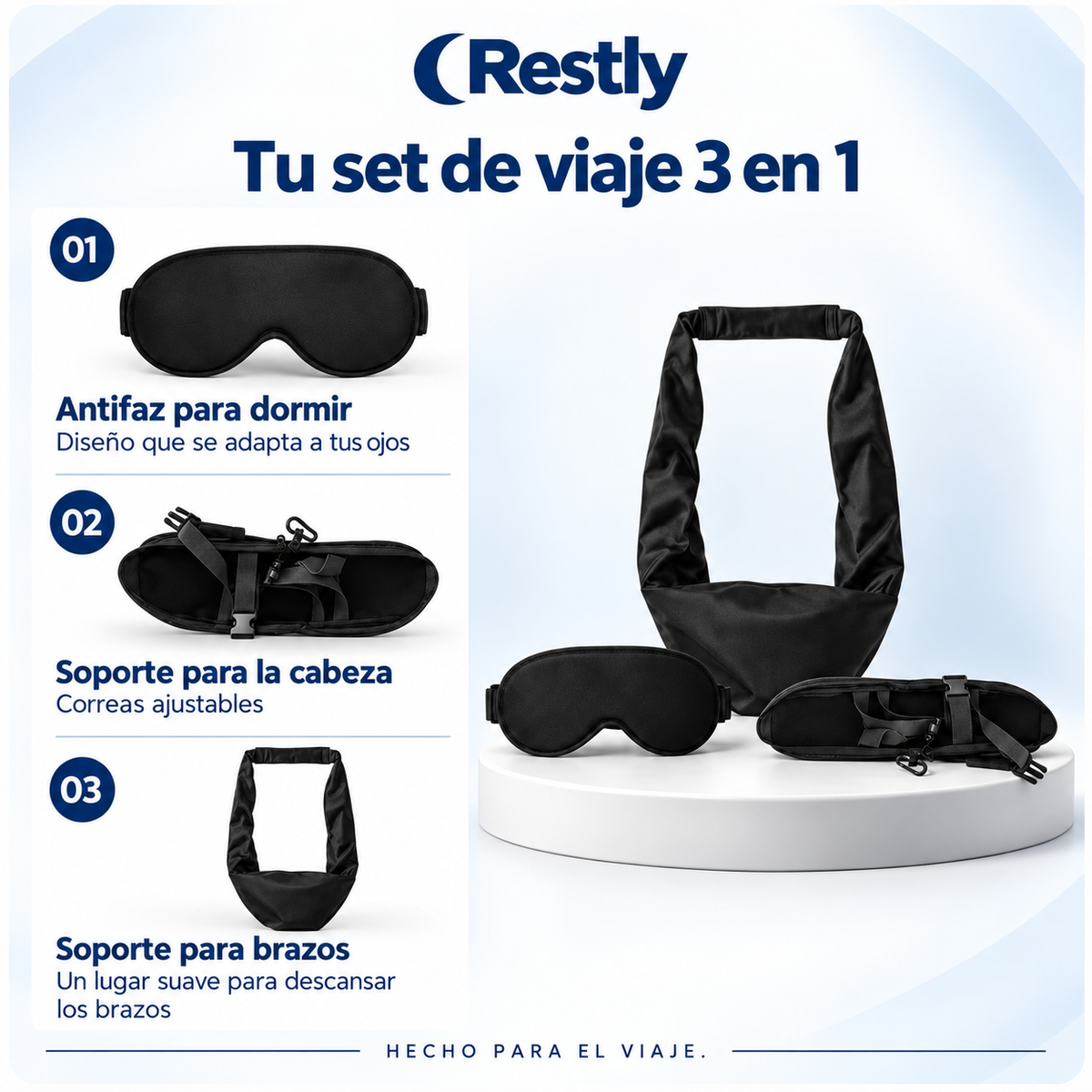 Set de viaje 3 en 1 para dormir